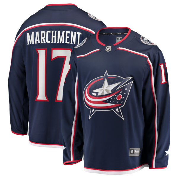 Mason Marchment Columbus Blue Jackets  Home Premier Breakaway Player Jersey - Navy