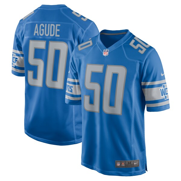 Mitchell Agude Detroit Lions Nike  Game Jersey -  Blue