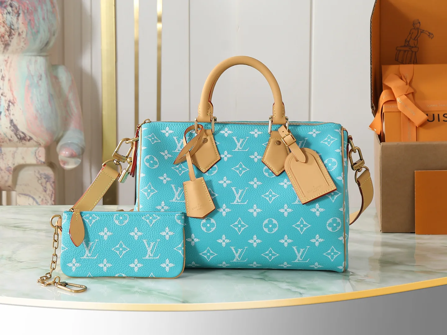 Louis Vuitton Blue Speedy Lambskin Top Handle Bag product photo from LabelPicks
