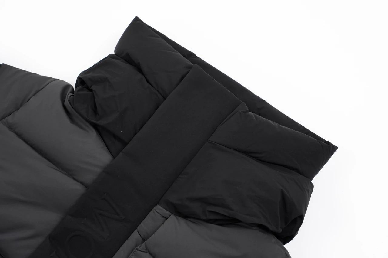 Moncler Charcoal Paneled Quilted Down Jacket product photo from LabelPicks