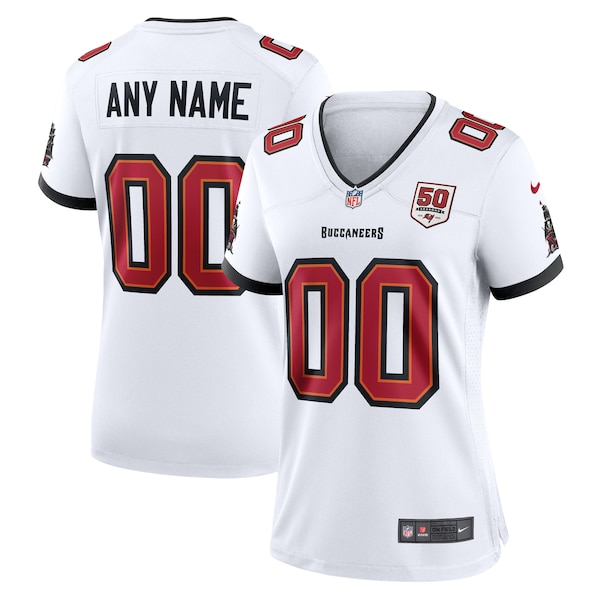 Tampa Bay Buccaneers Nike Women's 50th Season Custom Game Jersey - White/Red