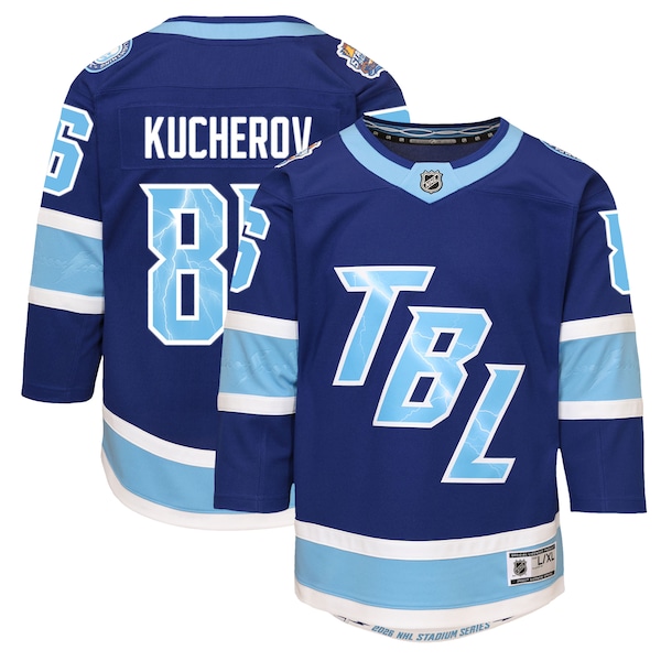 Nikita Kucherov Tampa Bay Lightning Outerstuff Youth 2026 NHL Stadium Series Premier Jersey - Blue