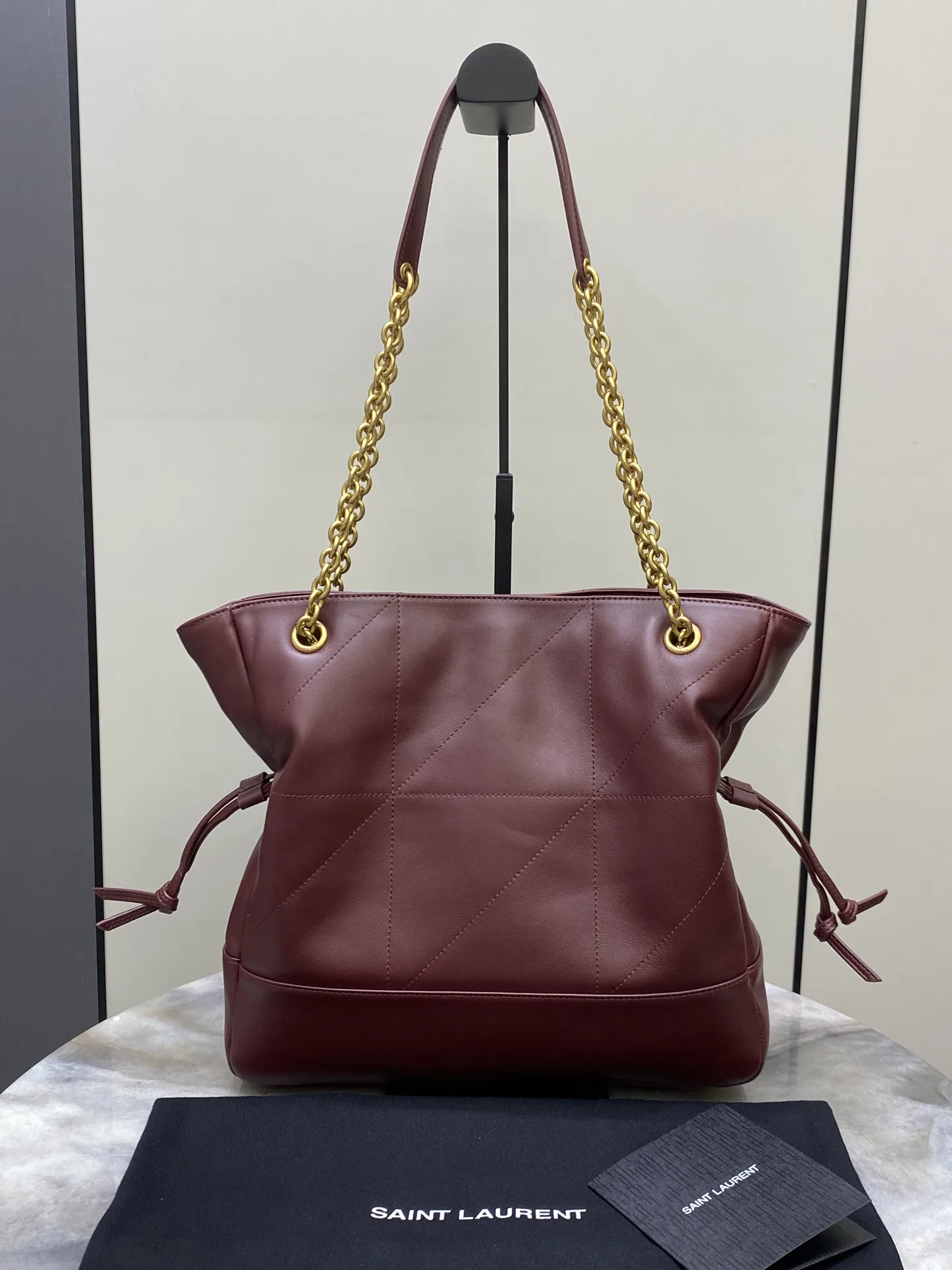 Saint Laurent Burgundy Jamie Lambskin Bucket Bag product photo from LabelPicks