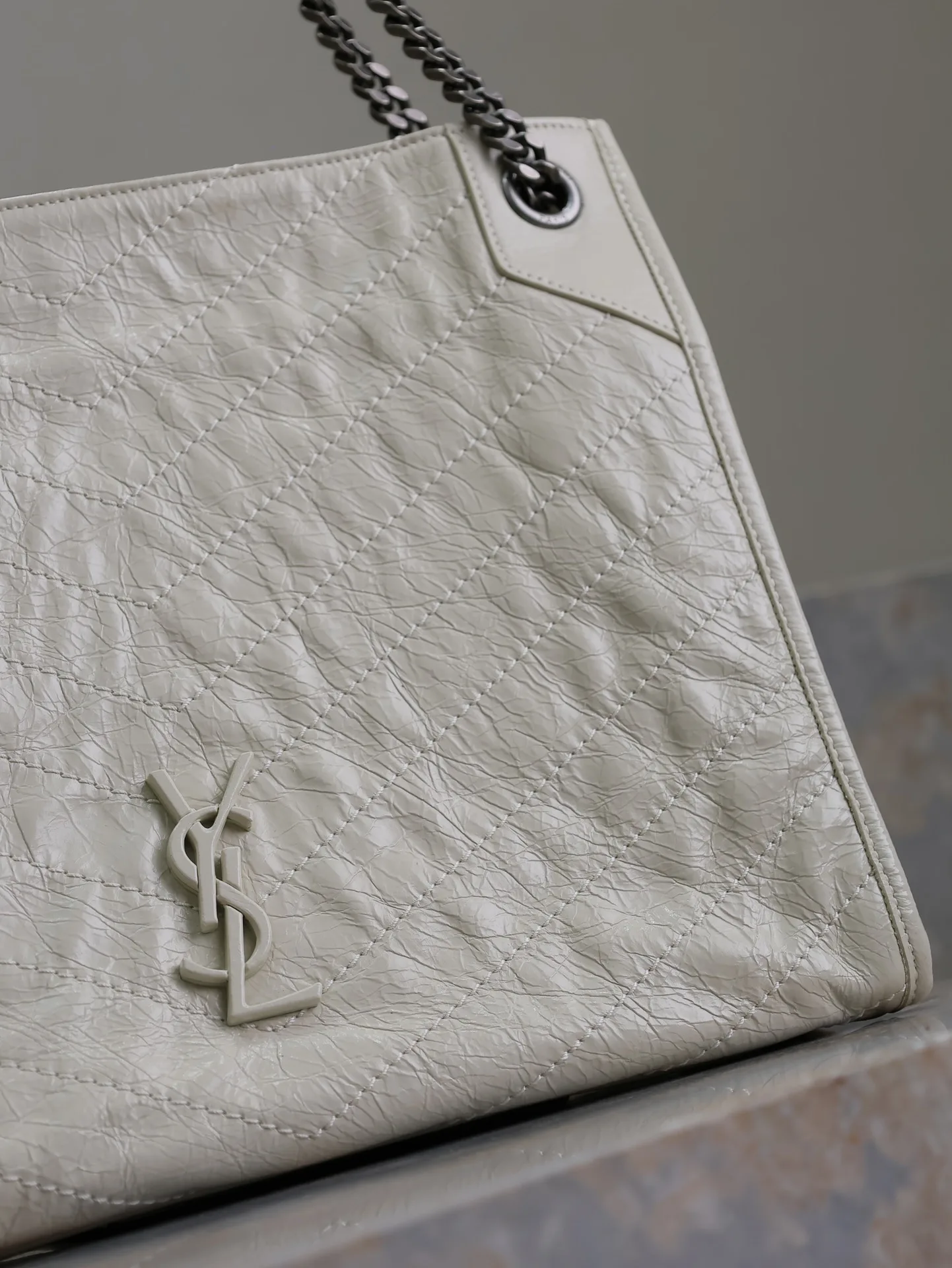Bottega Veneta White Calfskin Tote Bag product photo from LabelPicks