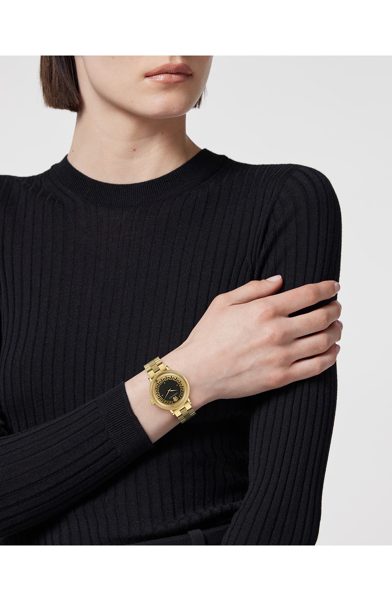 Versace Greca Flourish Bracelet Watch, 35mm