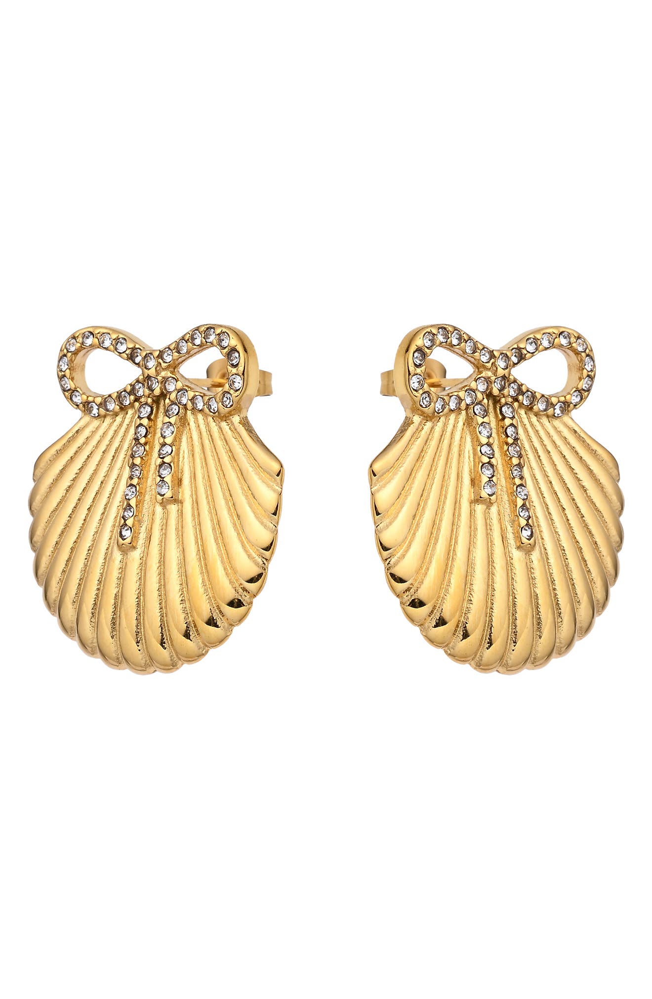 EYE CANDY LOS ANGELES Eliana Shell Bow Earrings