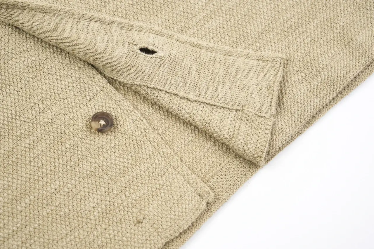 Ralph Lauren Khaki Linen Single Breasted Long Sleeve Cardigan Shirt product photo from LabelPicks