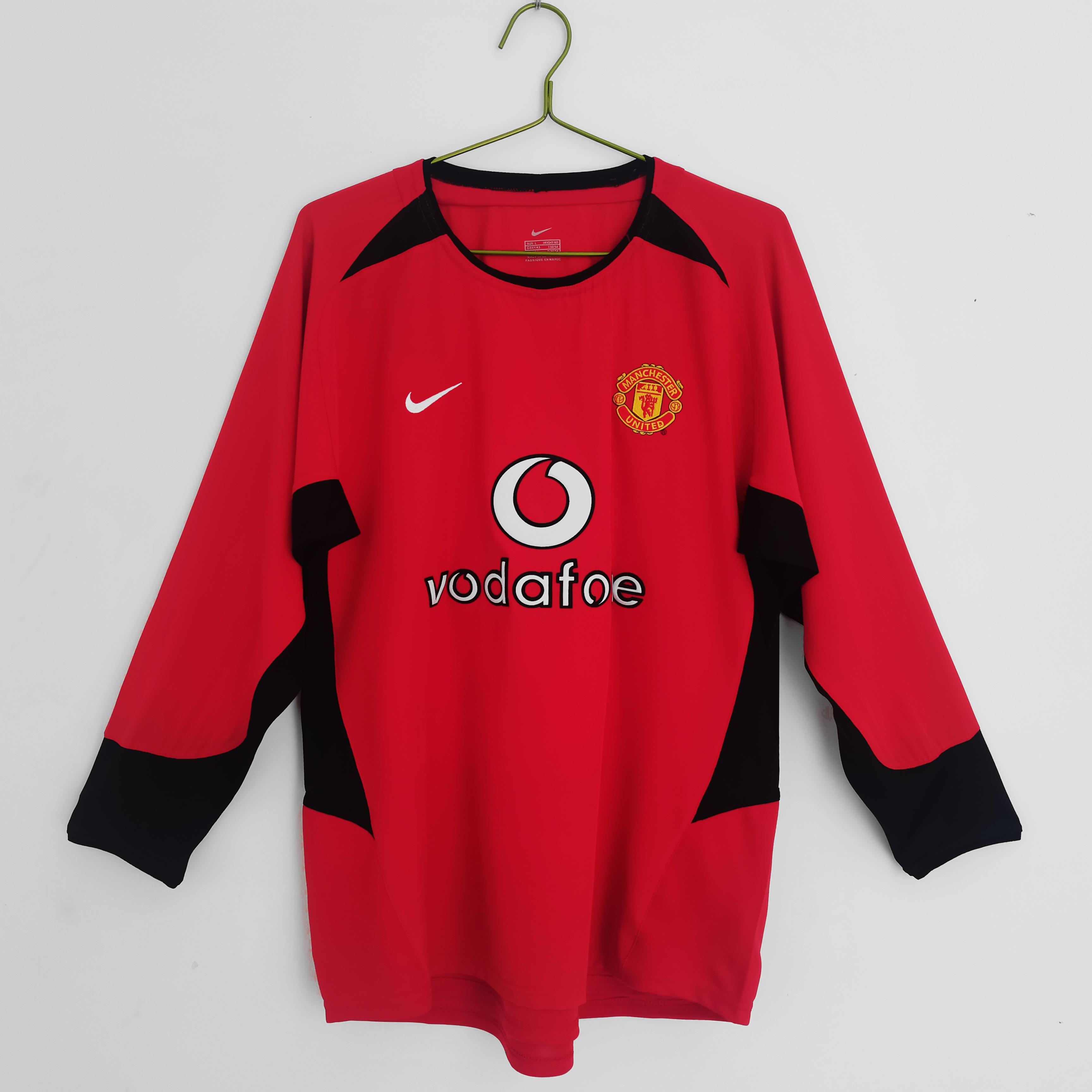 Manchester United Long Sleeve 2002-04 Home Vintage Jersey