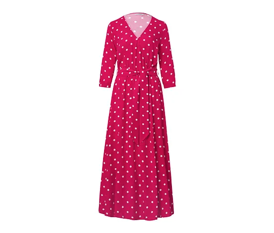 Gepunktetes Kleid in Wickeloptik