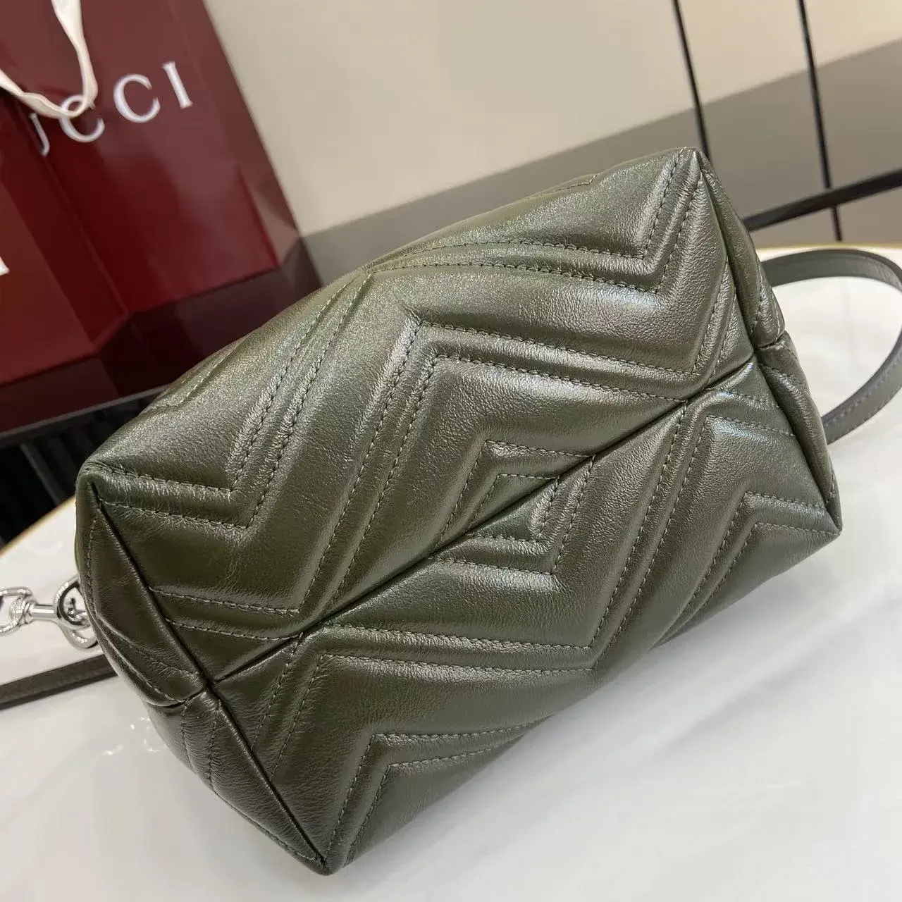 Gucci Green Marmont GG Supreme Canvas Tote Bag product photo from LabelPicks