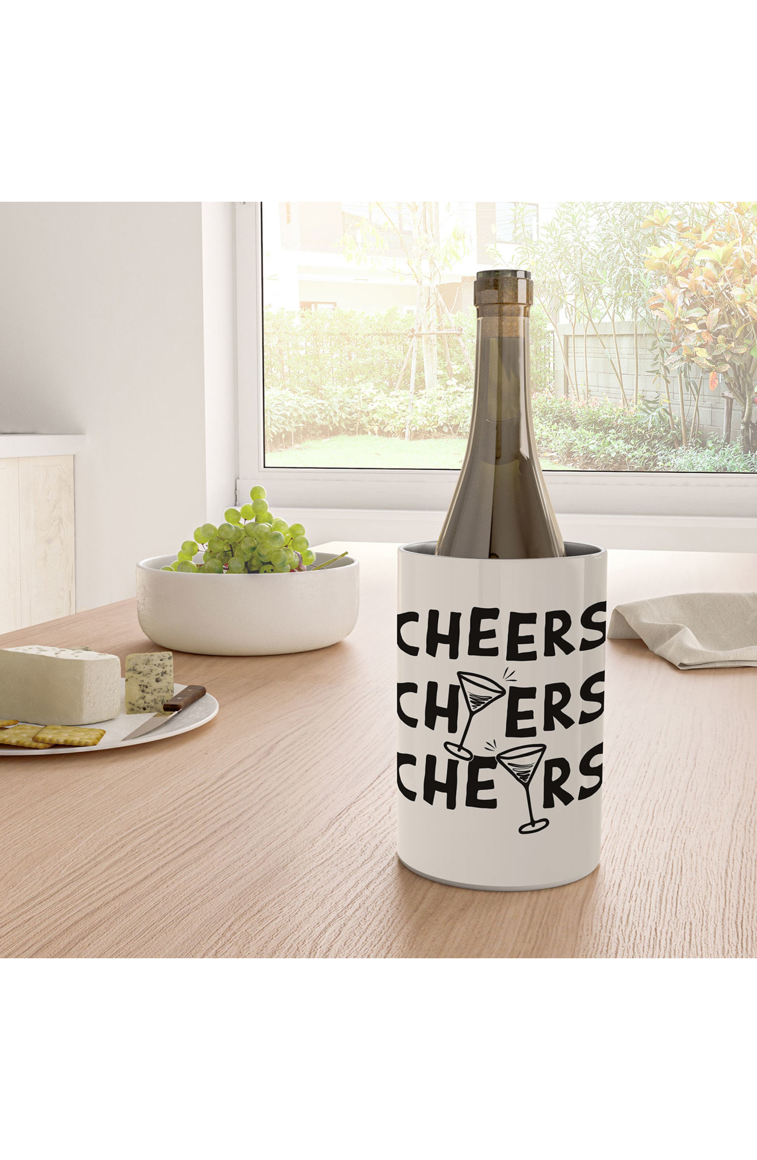 Deny Designs Cheers Stainless Steel Wine Chiller