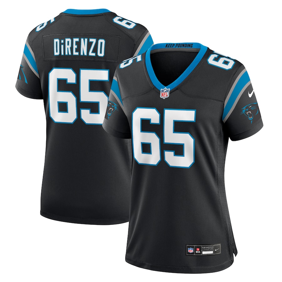 J.D. DiRenzo Carolina Panthers Nike Women's  Game Jersey -  Black