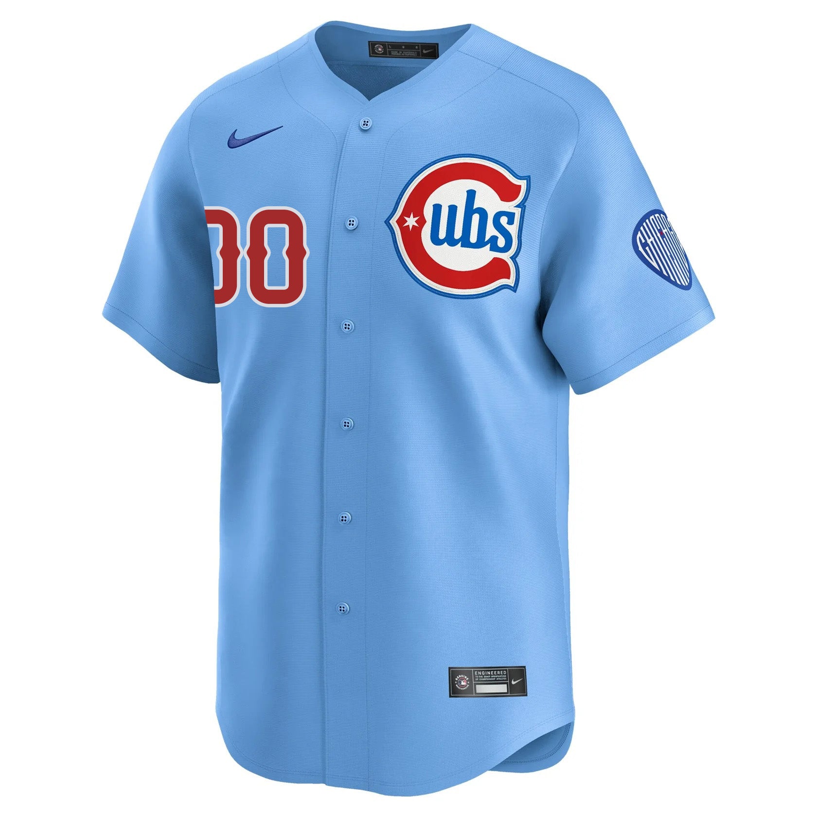 Custom Men's Chicago Cubs Nike Baby Blue 2nd Alternate Limited Jersey - Blue