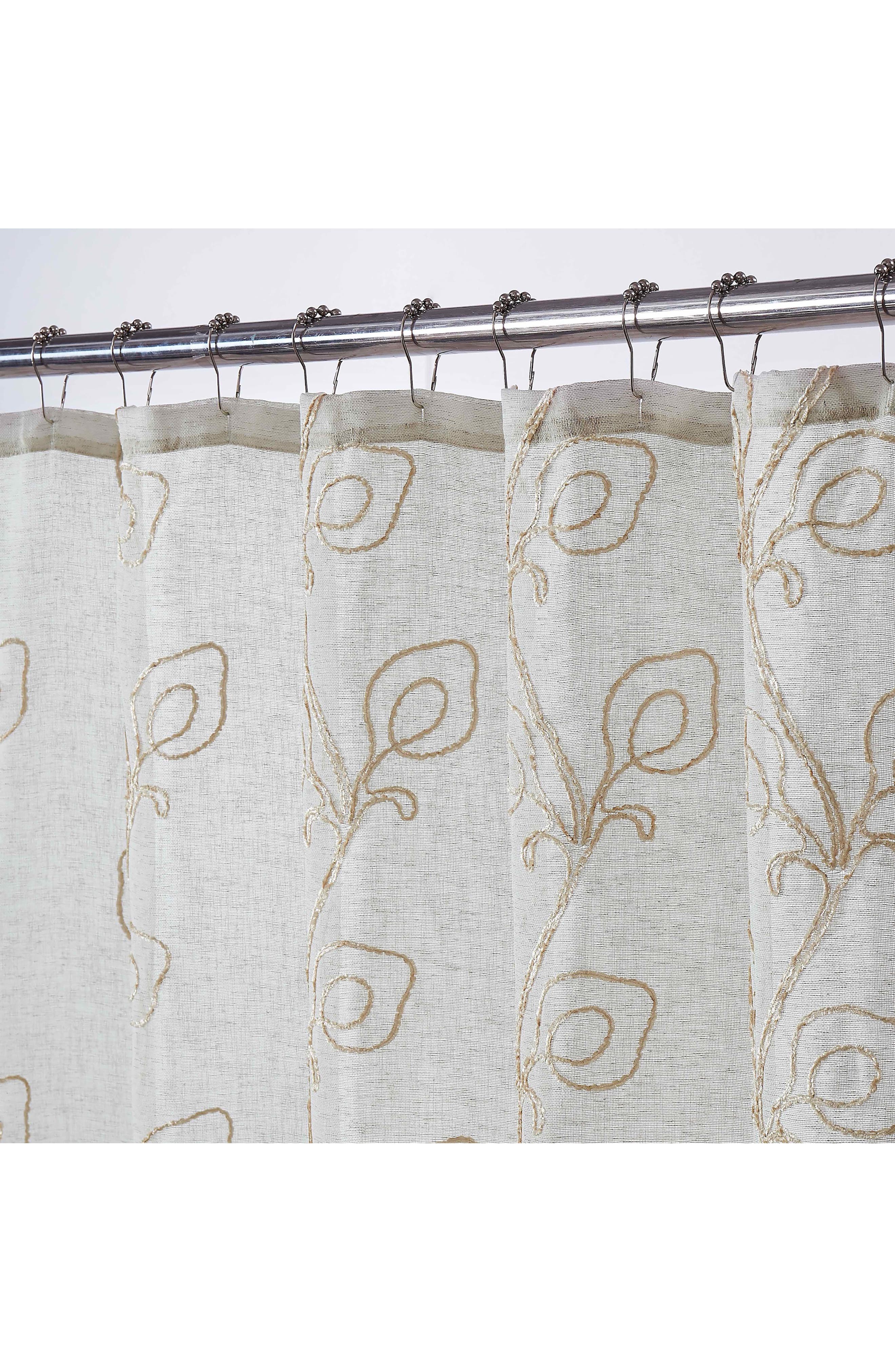 DAINTY HOME Stella Embroidered Shower Curtain