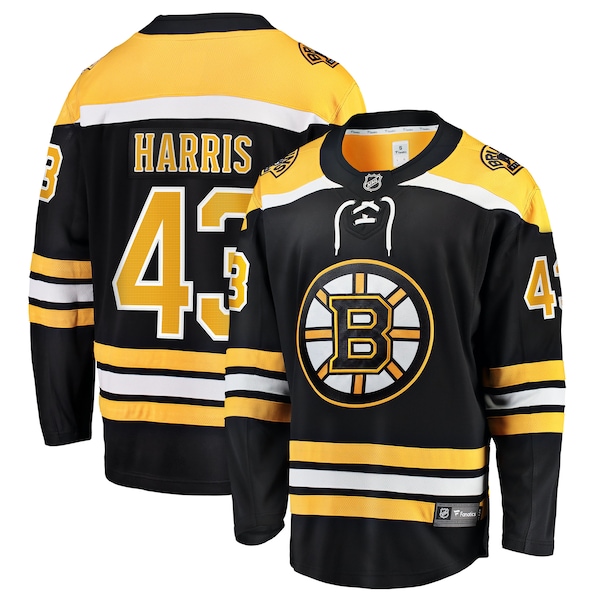 Jordan Harris Boston Bruins  Home Breakaway Jersey - Black