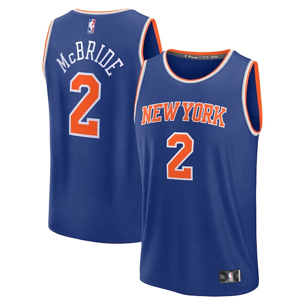 Miles McBride New York Knicks  Fast Break Replica Player Jersey - Icon Edition - Blue