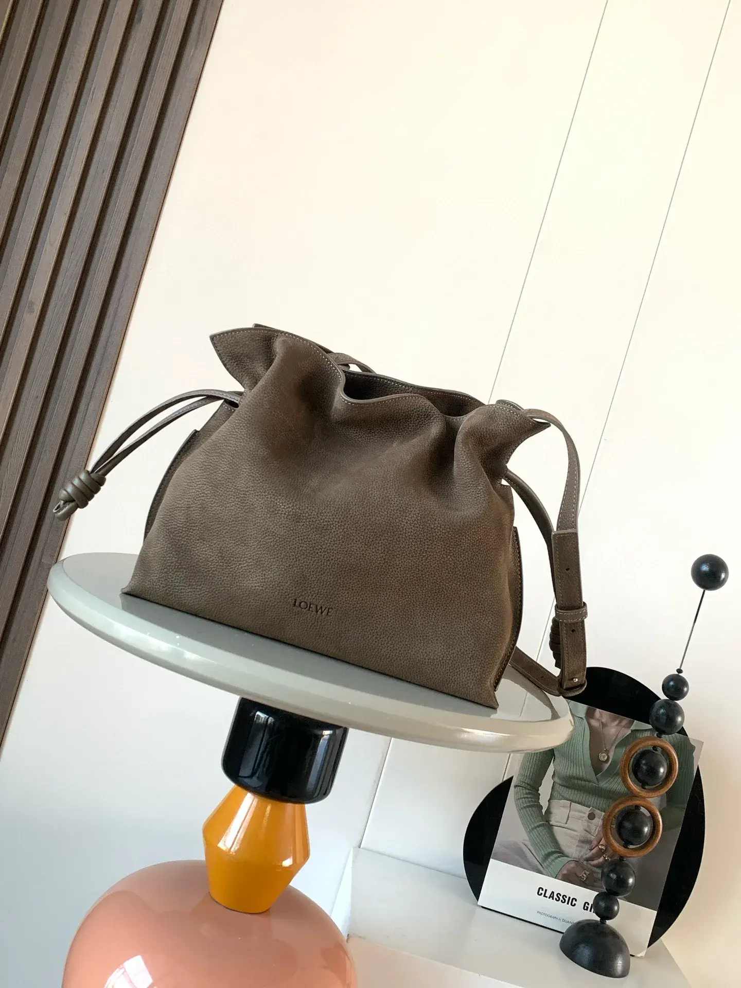 Loewe Grained Leather Flamenco Bucket Bag product photo from LabelPicks