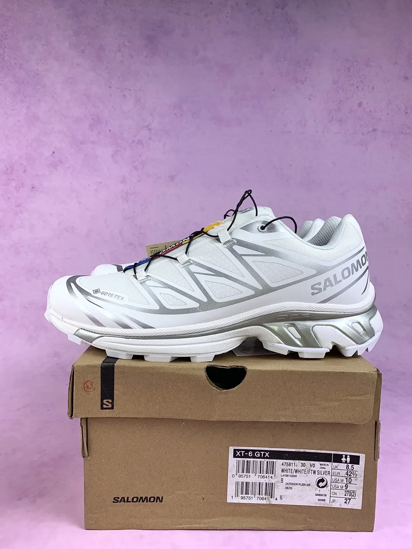 Salomon XT-6 GORE-TEX “White Ftw Silver” Shoes product photo from LabelPicks
