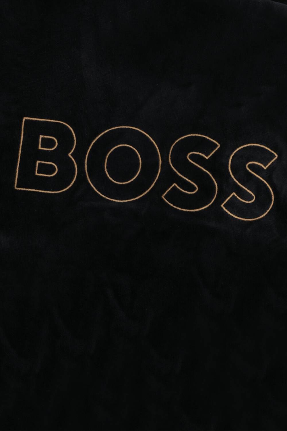 BOSS HOME חלוק רחצה קטיפה טייגו עם רקמה בגב