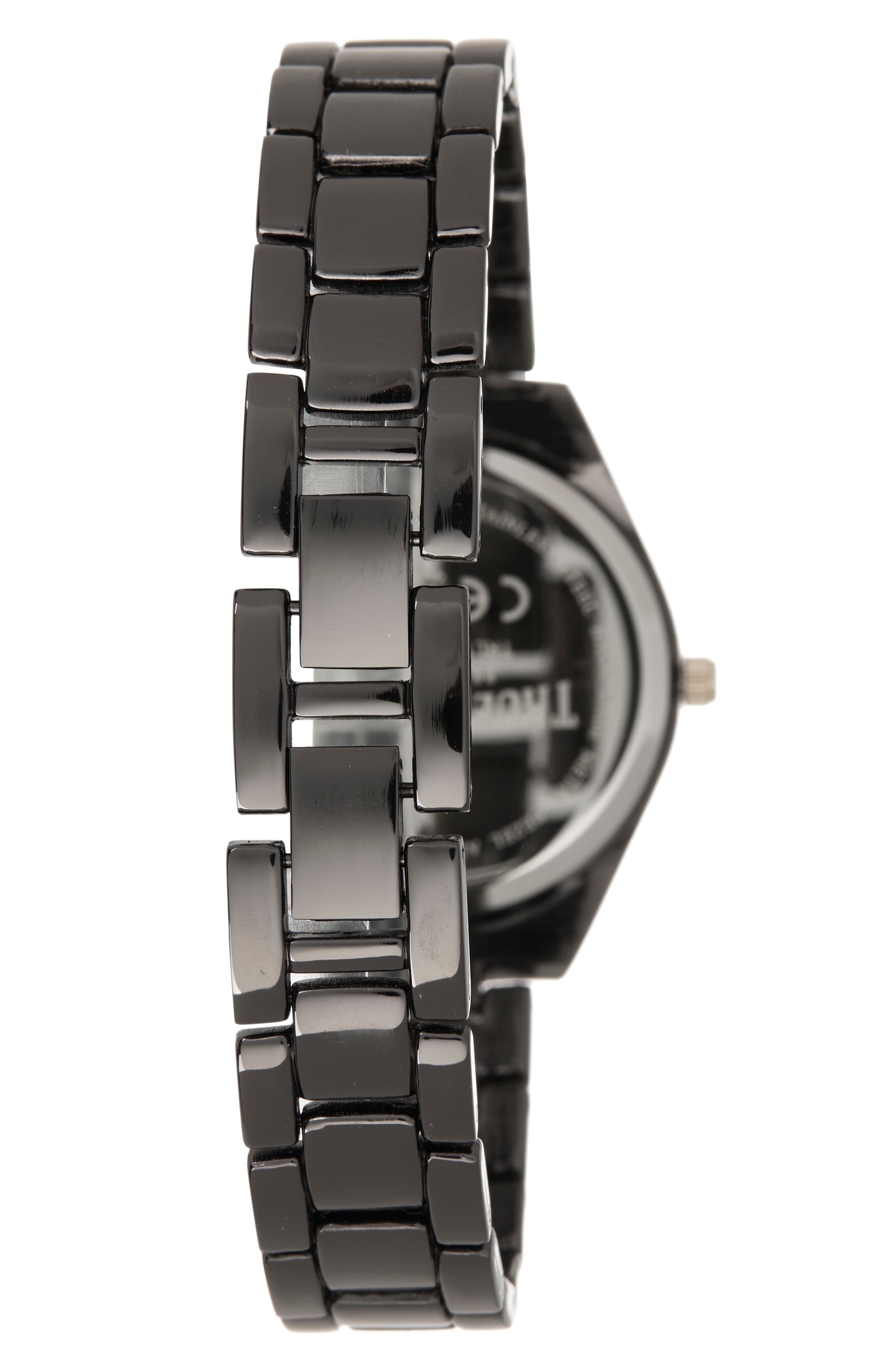 True Religion Buddha Face Crystal Bracelet Watch, 32.5mm
