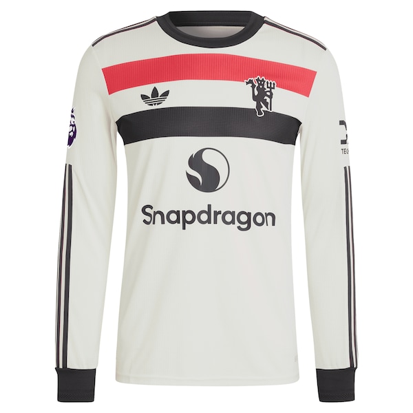 Rasmus Højlund Manchester United adidas Originals  2024/25 Third Authentic Long Sleeve Jersey - Cream