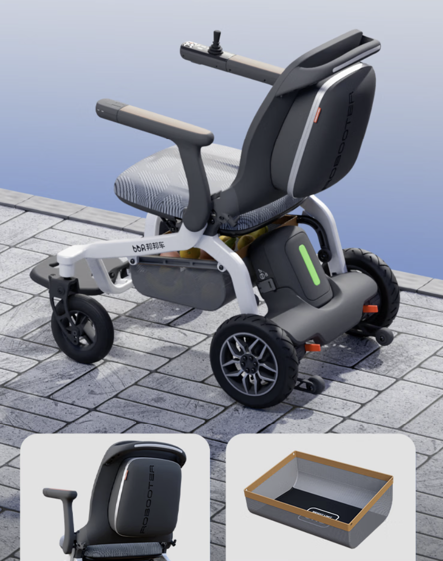 Foldable Electric Wheelchair E30 Mobility with Storage Basket 25Km rang 8 Degrees Climbing - GreshamTech