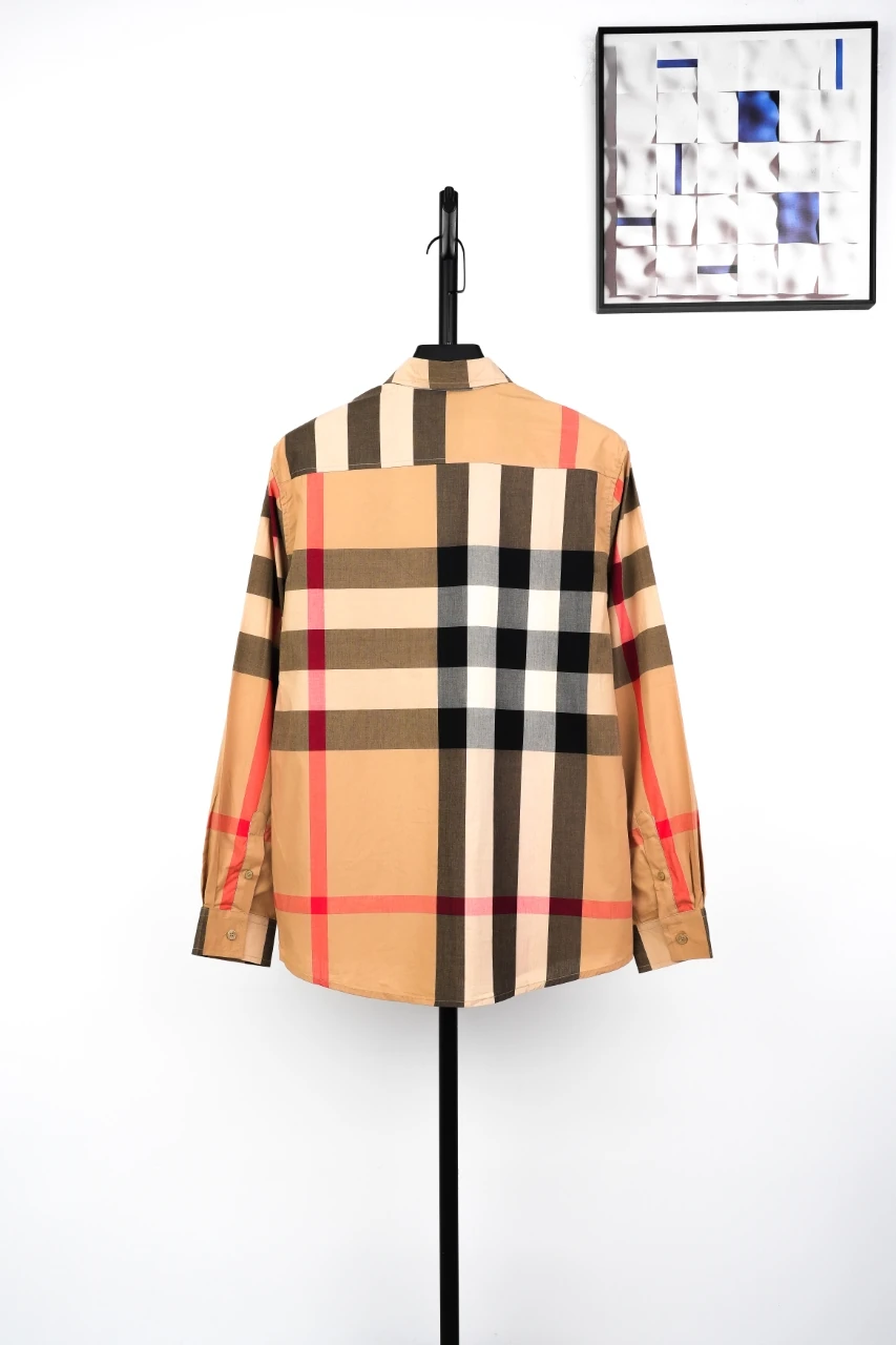 Burberry Beige Large Check Long Sleeve Shirt product photo from LabelPicks