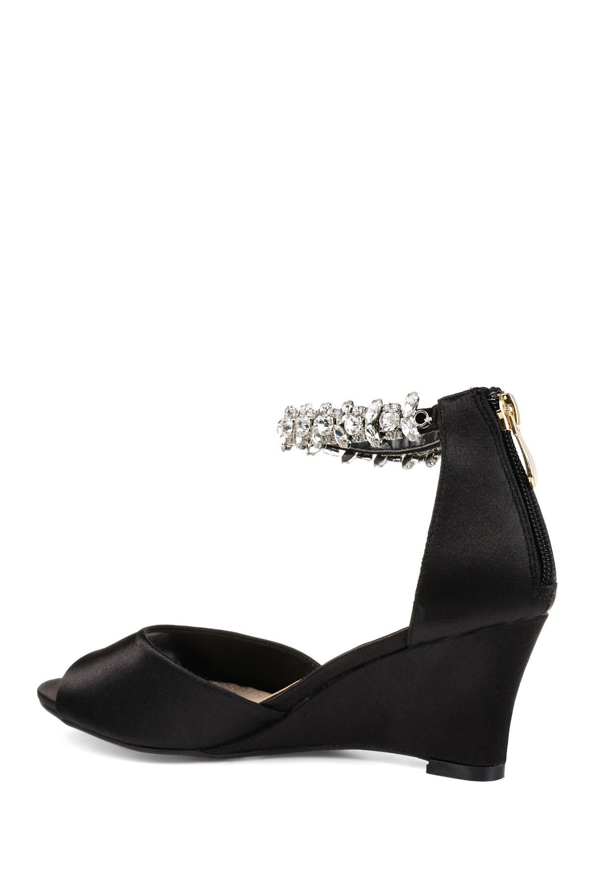 Journee Collection JOURNEE Connor Embellished Strap Wedge Sandal