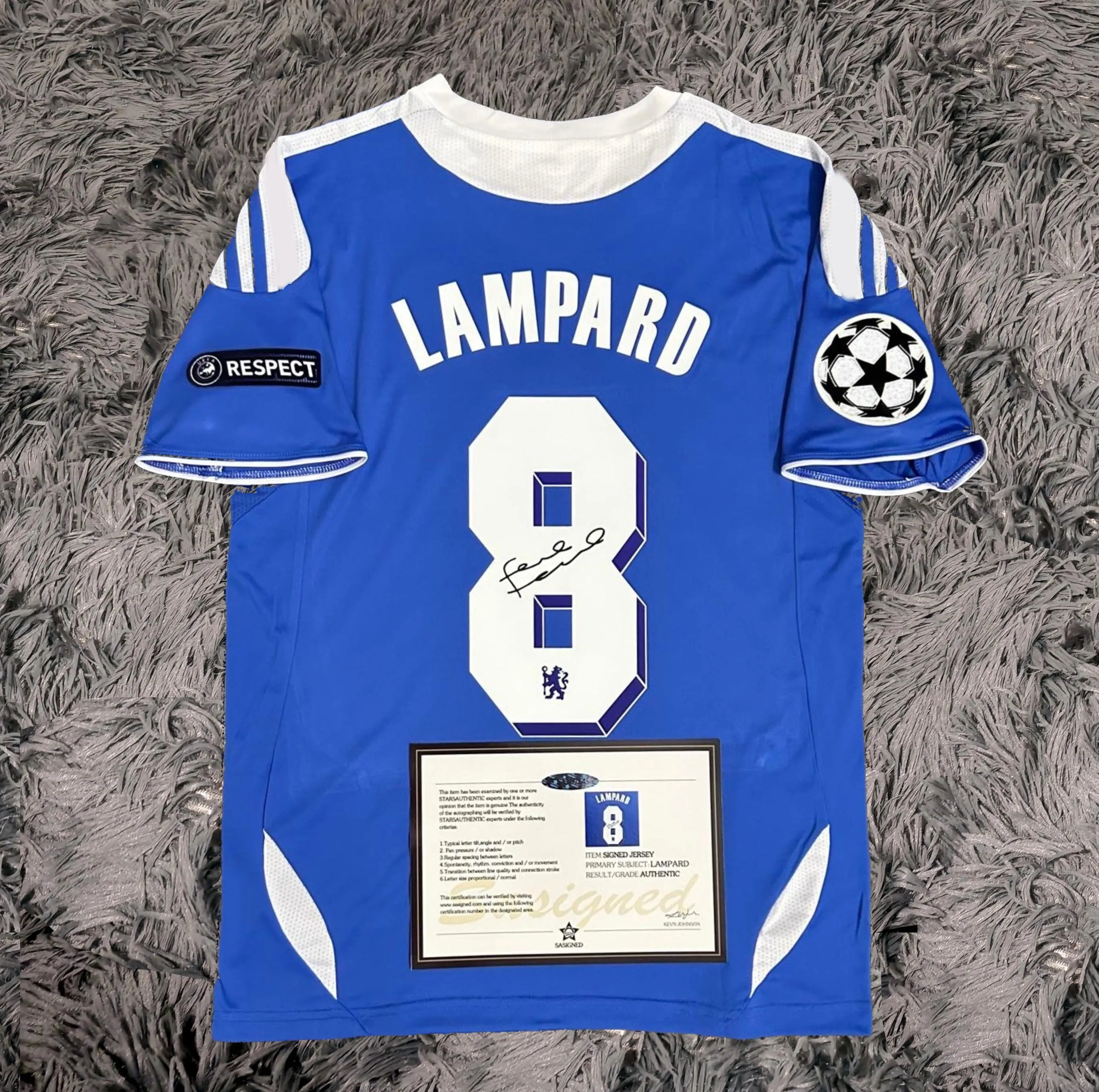 Frank Lampard SIGNED Chelsea UCL Final 11/12 Home Jersey/Shirt - COA - 2012
