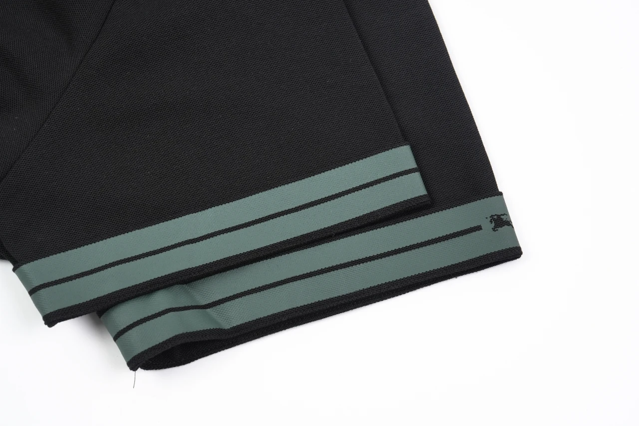 Burberry Black Green Trim Equestrian Knight Polo Shirt product photo from LabelPicks
