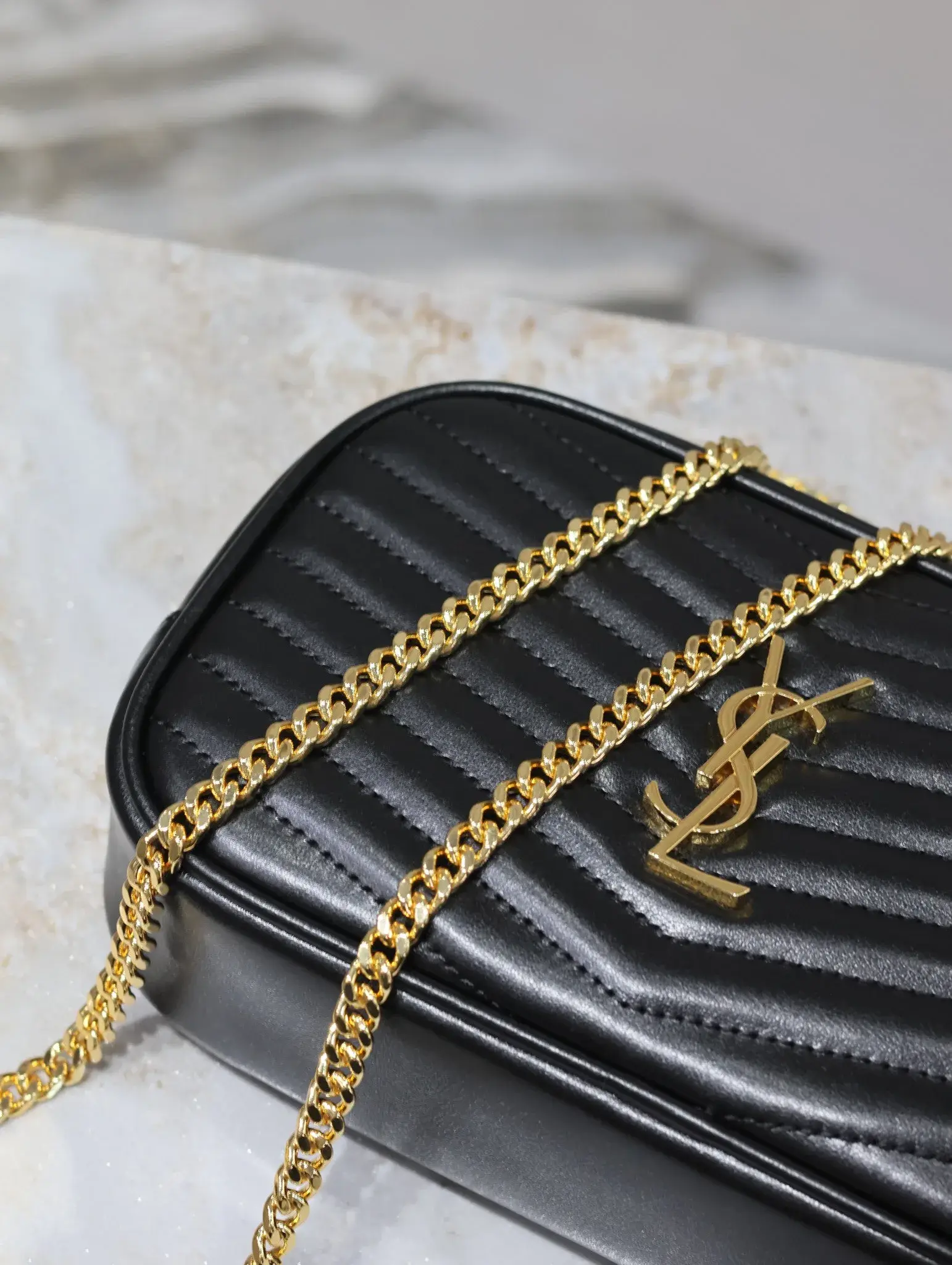 Saint Laurent Black Calfskin Crossbody Bag product photo from LabelPicks