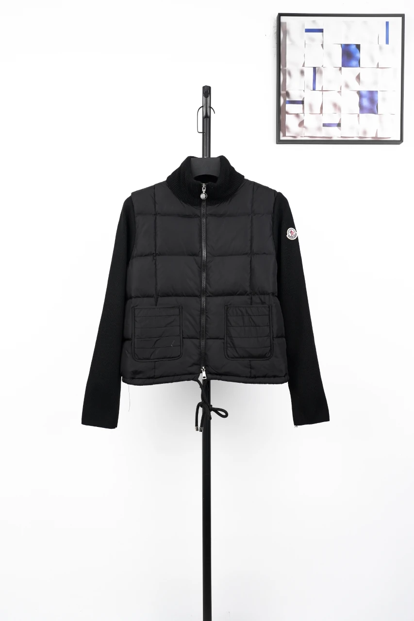 Moncler Black Knit-Sleeve Down Jacket product photo from LabelPicks