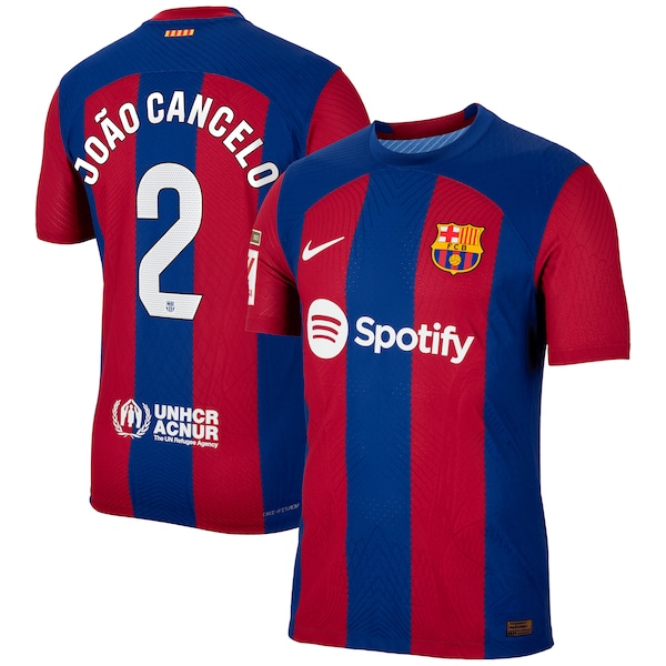 Joao Cancelo Barcelona Nike 2023/24 Home Match Authentic Player Jersey - Royal/Aqua/White