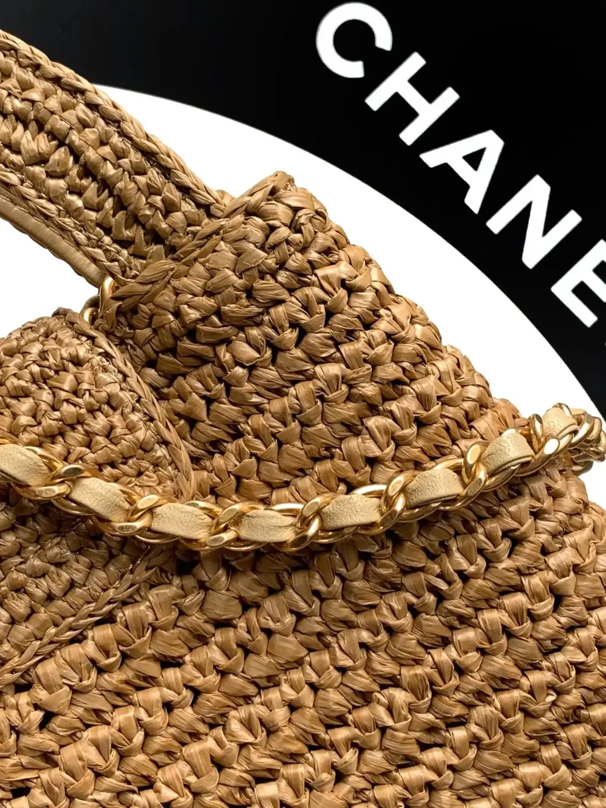 Chanel Brown Woven Leather Top Handle Bag product photo from LabelPicks