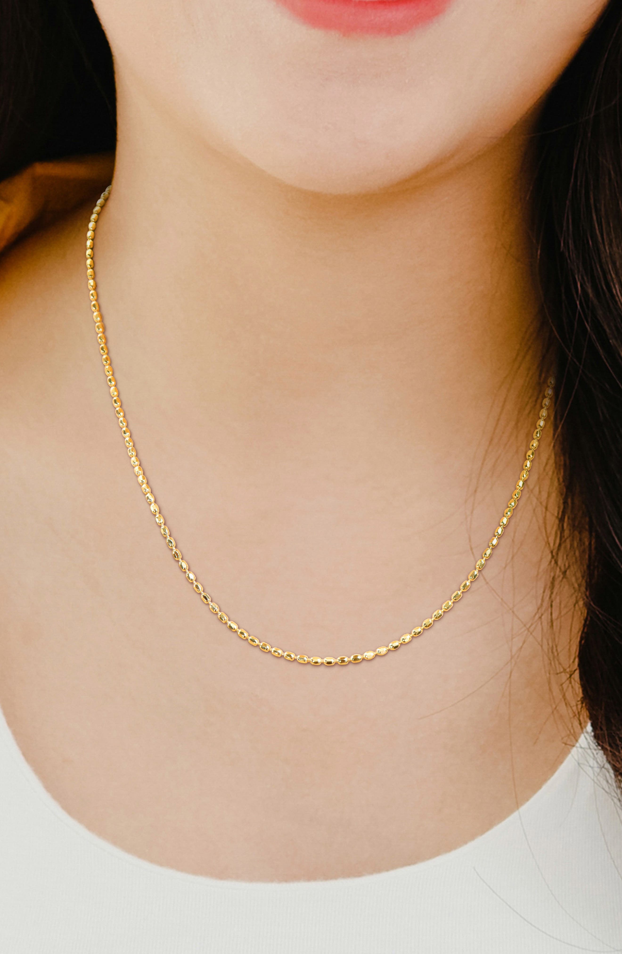 DELMAR 1.8mm Oval Ball Chain Necklace