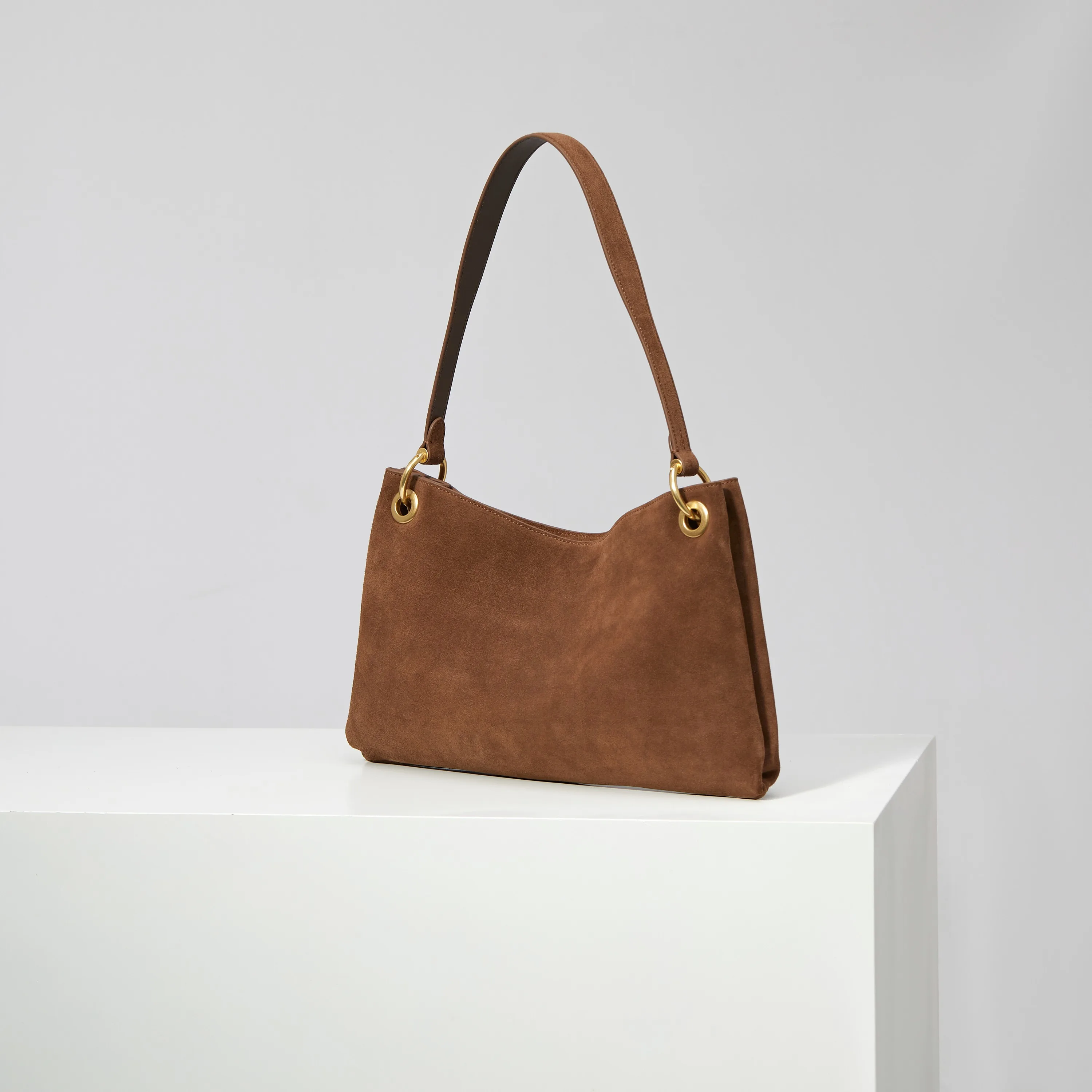 Prada Brown Suede Leather Tote Bag product photo from LabelPicks