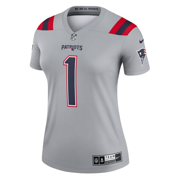 Cam Newton New England Patriots Nike Women's Inverted Legend Jersey - Gray