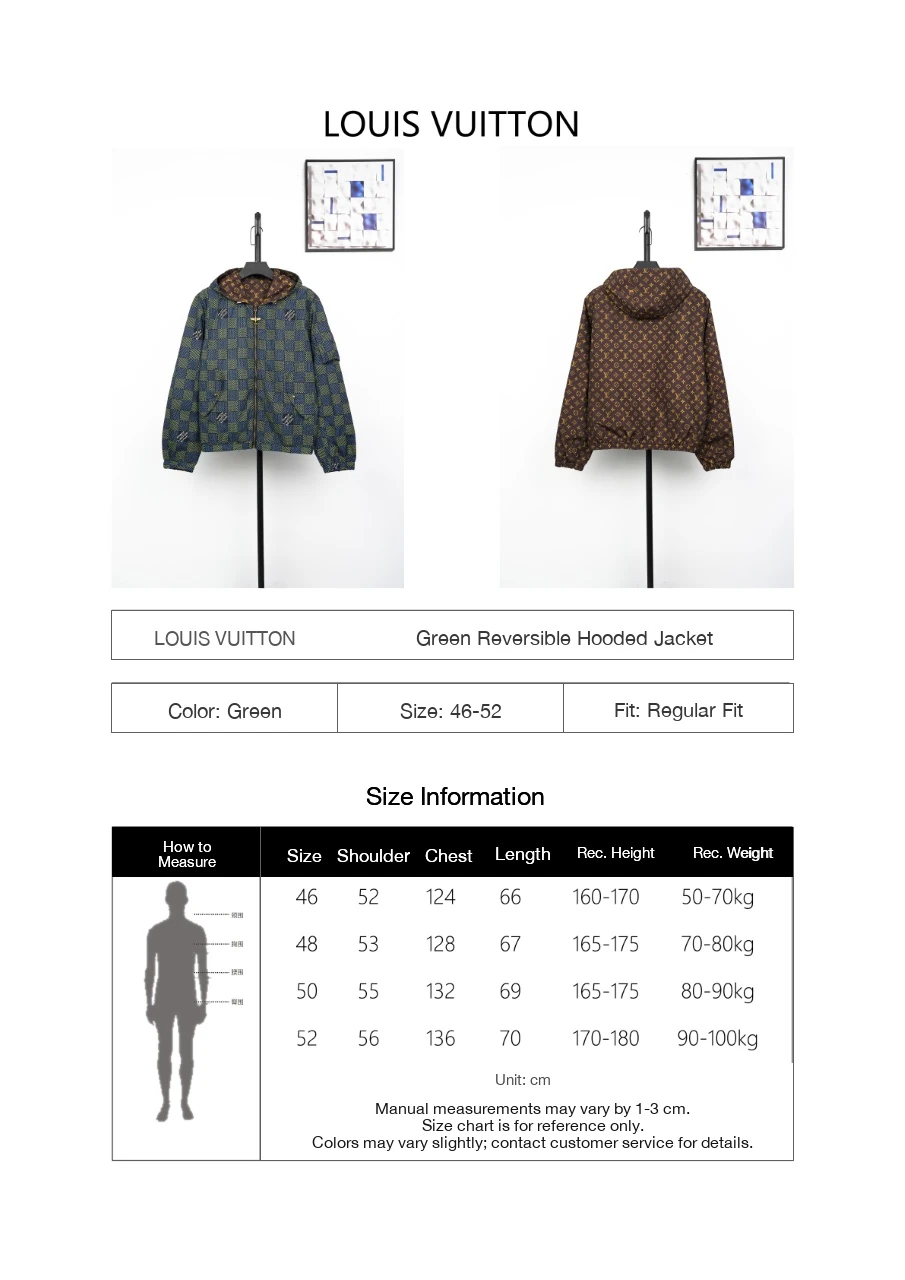 Louis Vuitton Green Damier Reversible Hooded Jacket product photo from LabelPicks