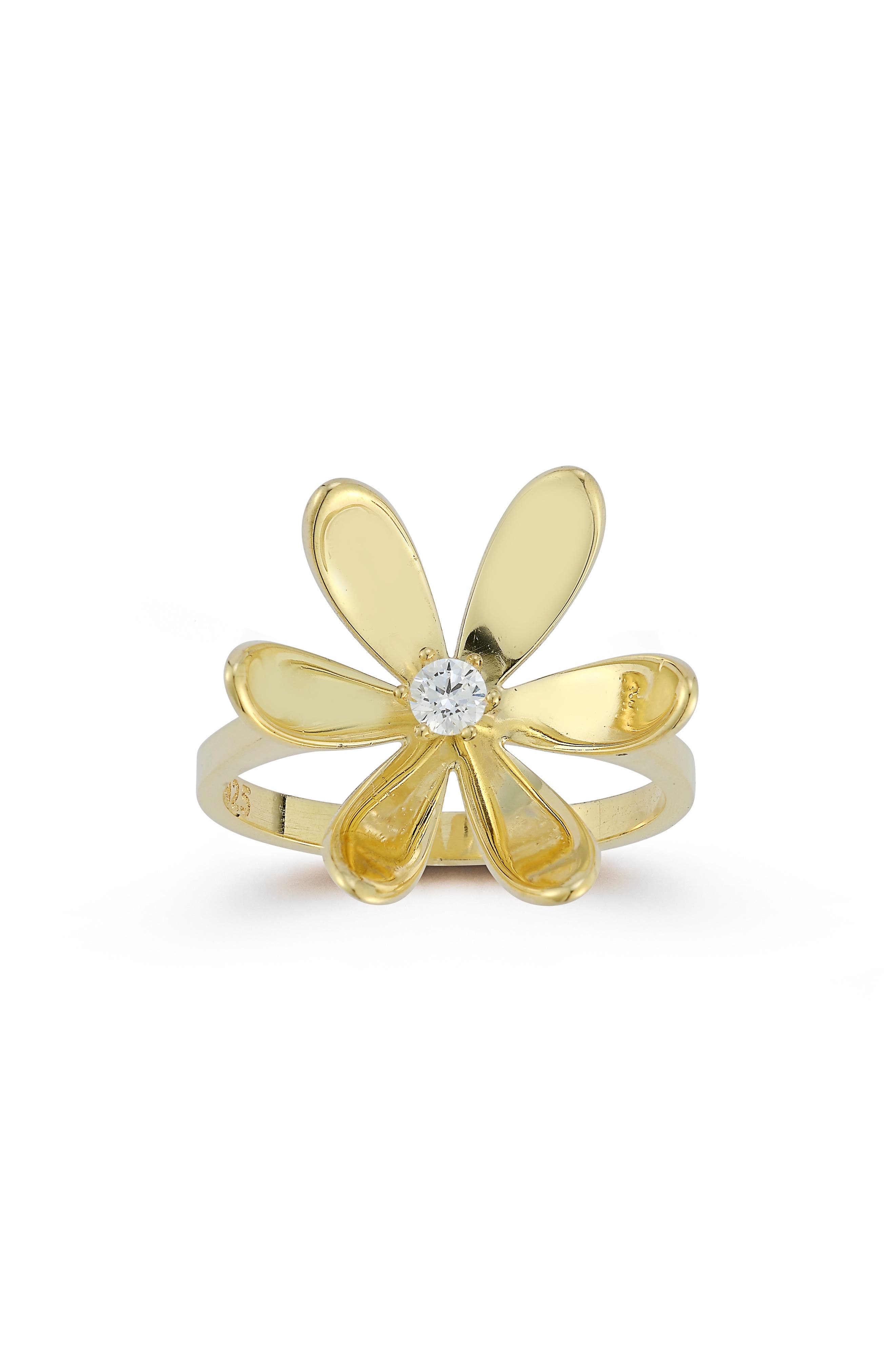 SPHERA MILANO Cubic Zirconia Floral Ring