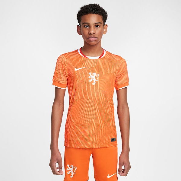 Netherlands National Team Nike Youth 2025/26 Home Replica Jersey - Orange