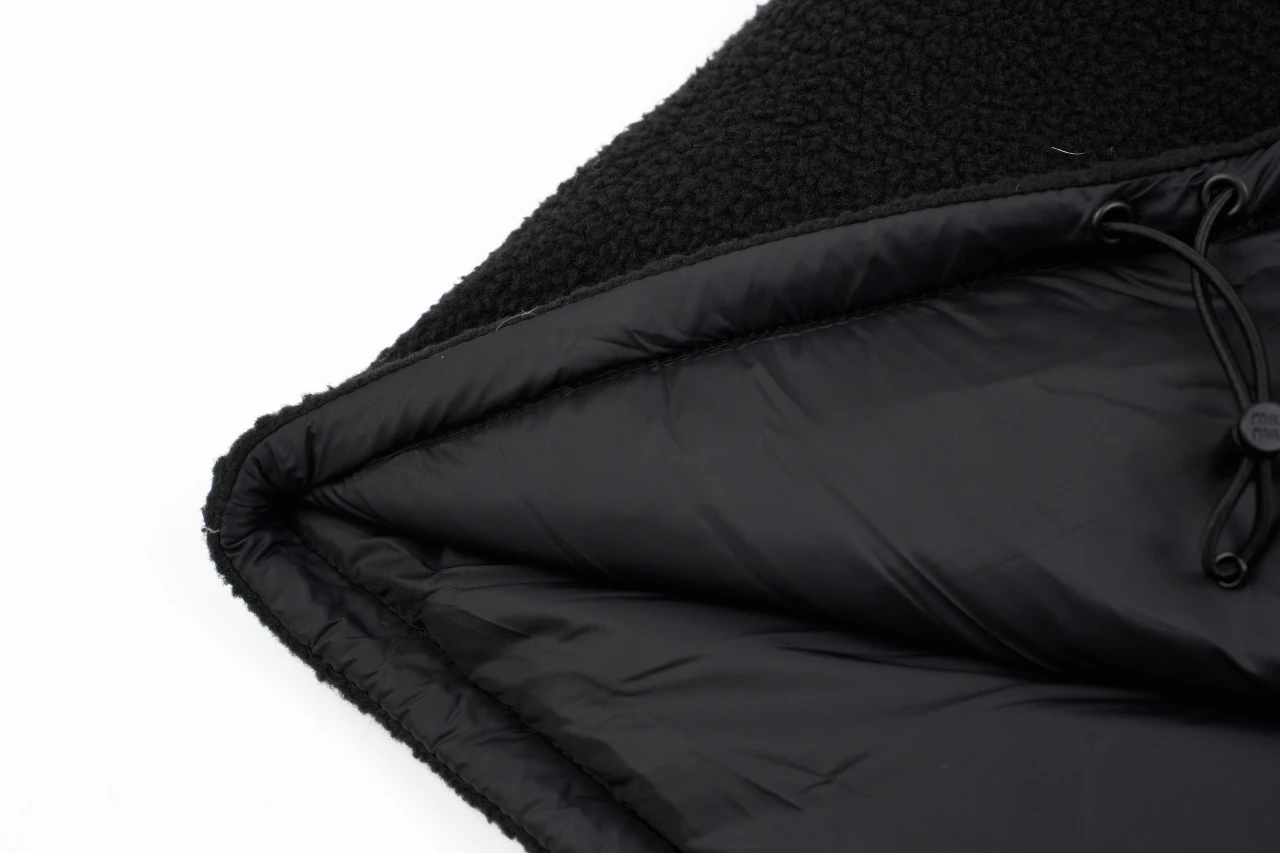 Miu Miu Black Fleece Collar Down Jacket product photo from LabelPicks