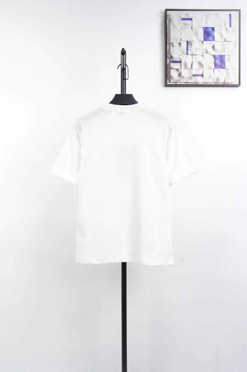 Burberry White Check Flag Equestrian Knight Embroidered T-Shirt product photo from LabelPicks