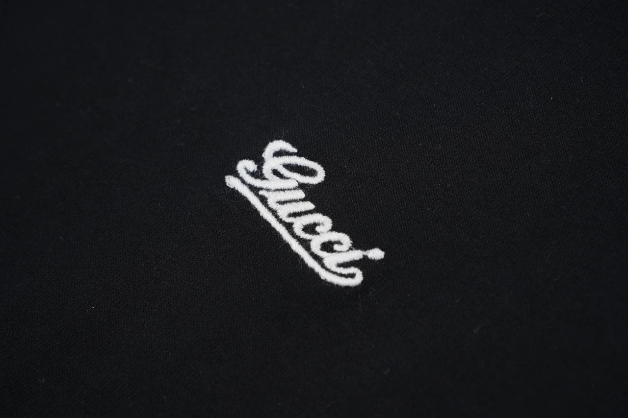 GUCCI Black Signature Letter Embroidered T-Shirt product photo from LabelPicks
