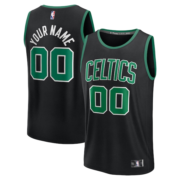 Boston Celtics  Fast Break Custom Jersey - Statement Edition - Black/White/Kelly Green