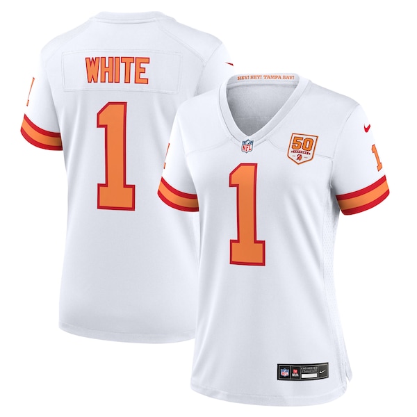 Rachaad White '76 Tampa Bay Buccaneers Nike Women's 50th Season Game Jersey - White
