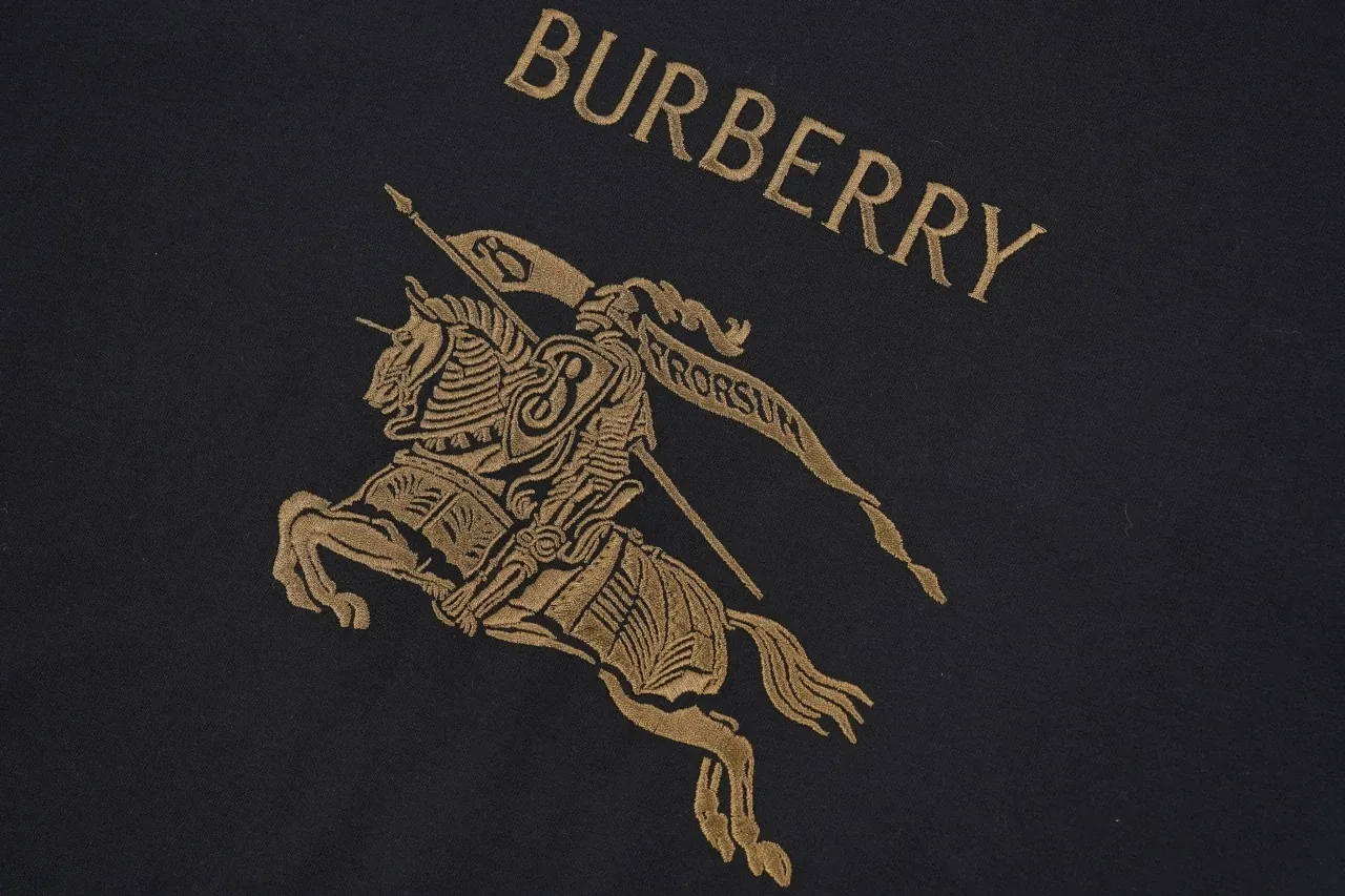 Burberry Black Equestrian Knight Embroidered Crewneck T-Shirt product photo from LabelPicks
