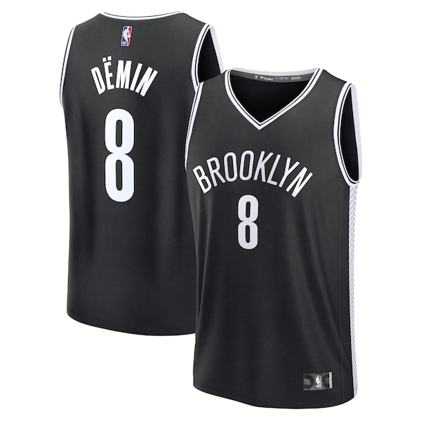 Egor Dëmin Brooklyn Nets  Youth Fast Break Replica Jersey - Black - Icon Edition