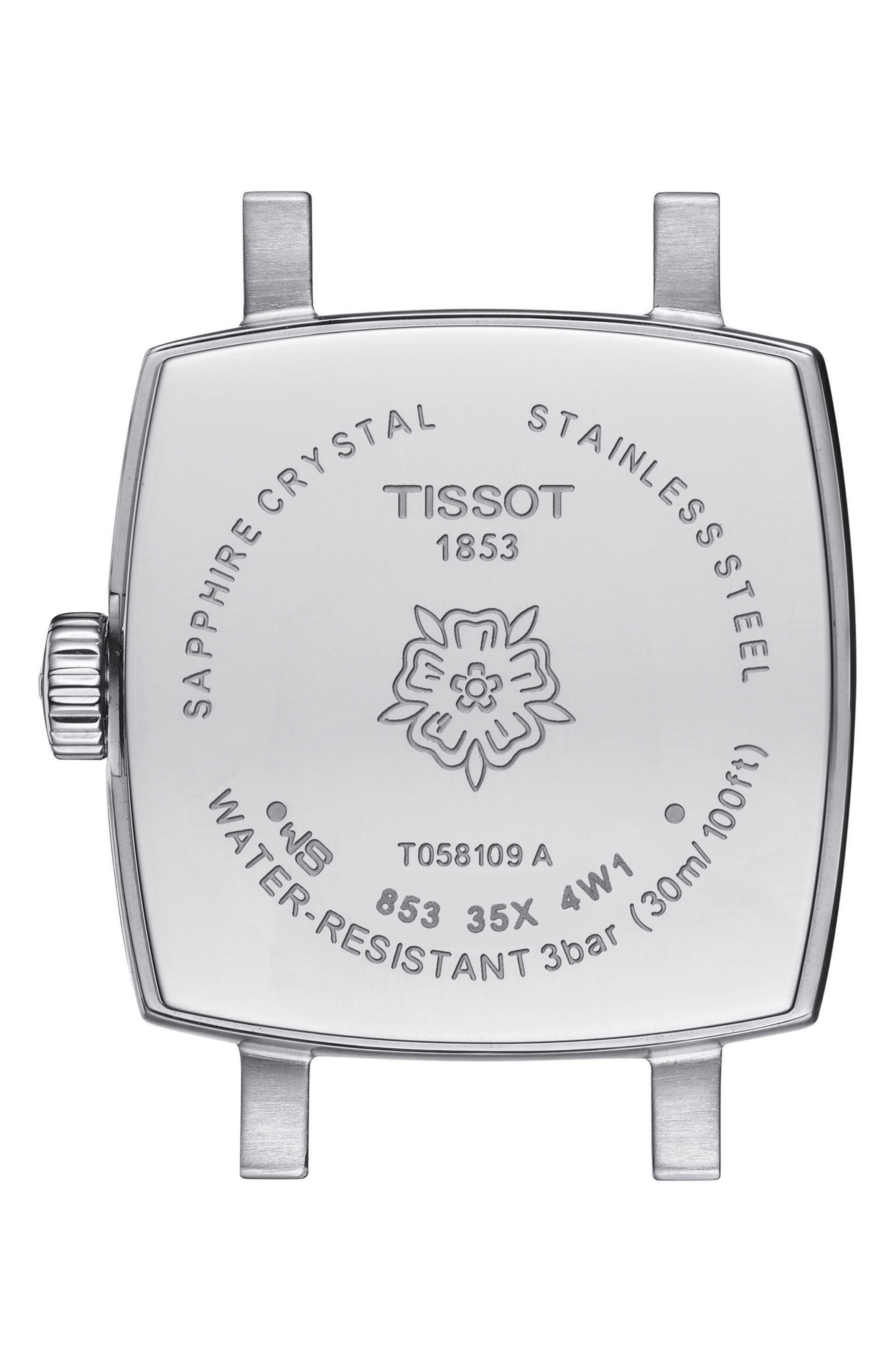 Tissot Loveley Square Diamond Watch with Interchangeable Straps, 20mm