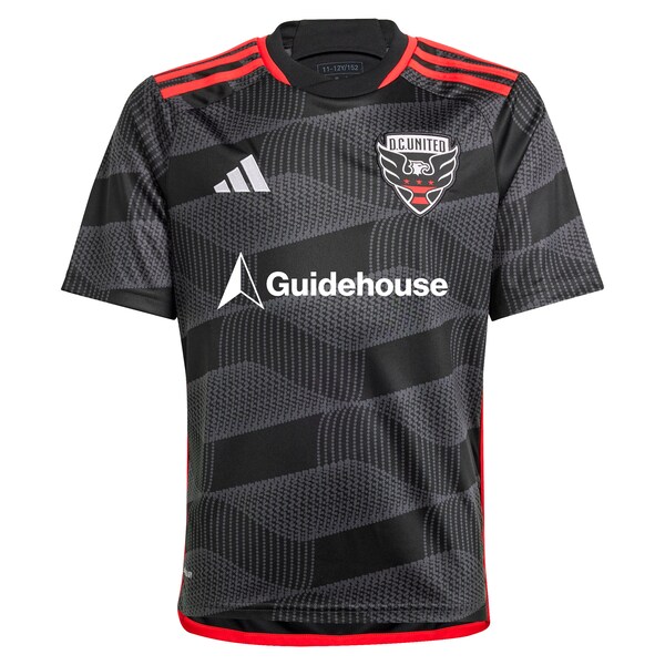 D.C. United adidas Youth 2024 The Icon Kit Replica Custom Jersey – Black