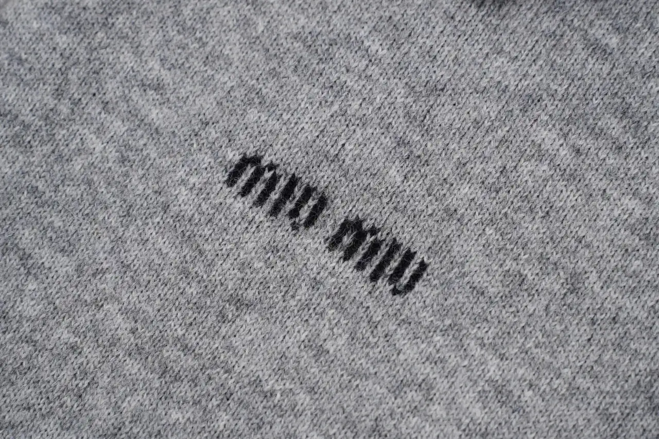 Miu Miu Grey Cashmere Feel Hooded Cardigan product photo from LabelPicks
